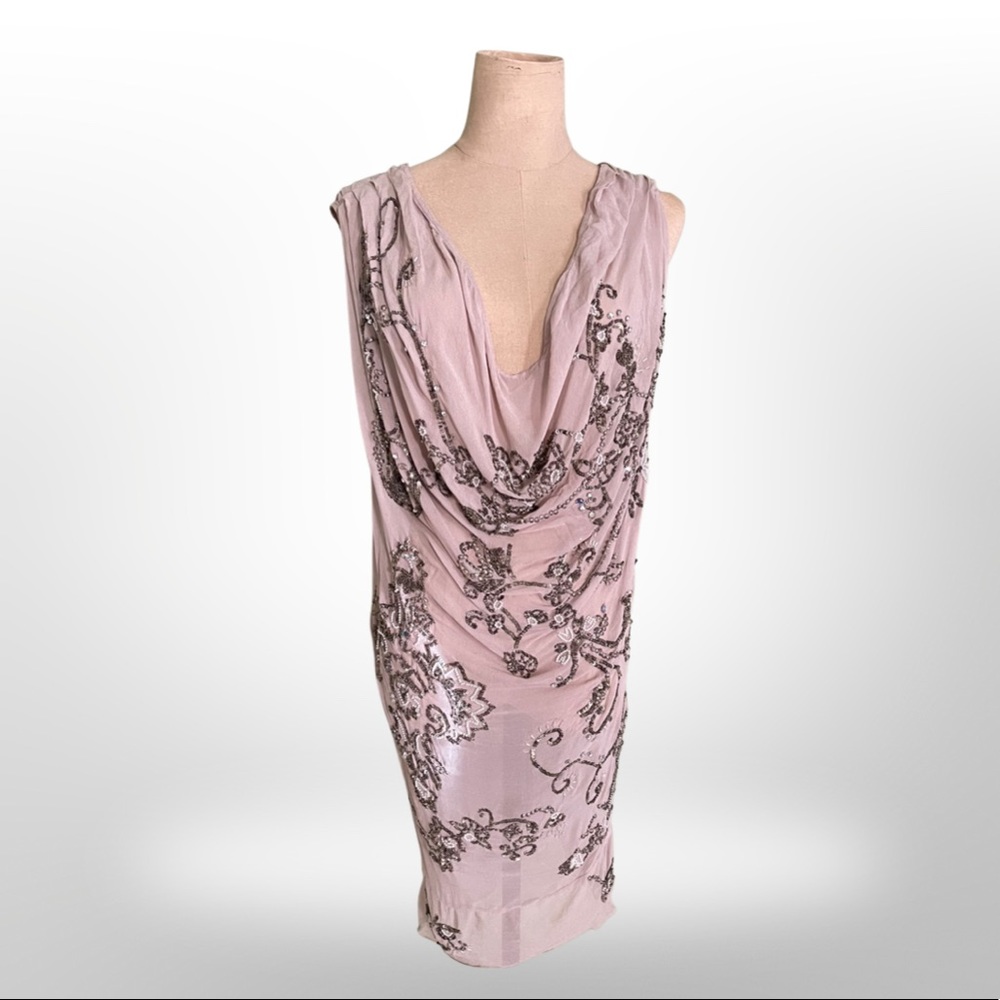 All Saints mini dress with beaded embroidery. New with tags